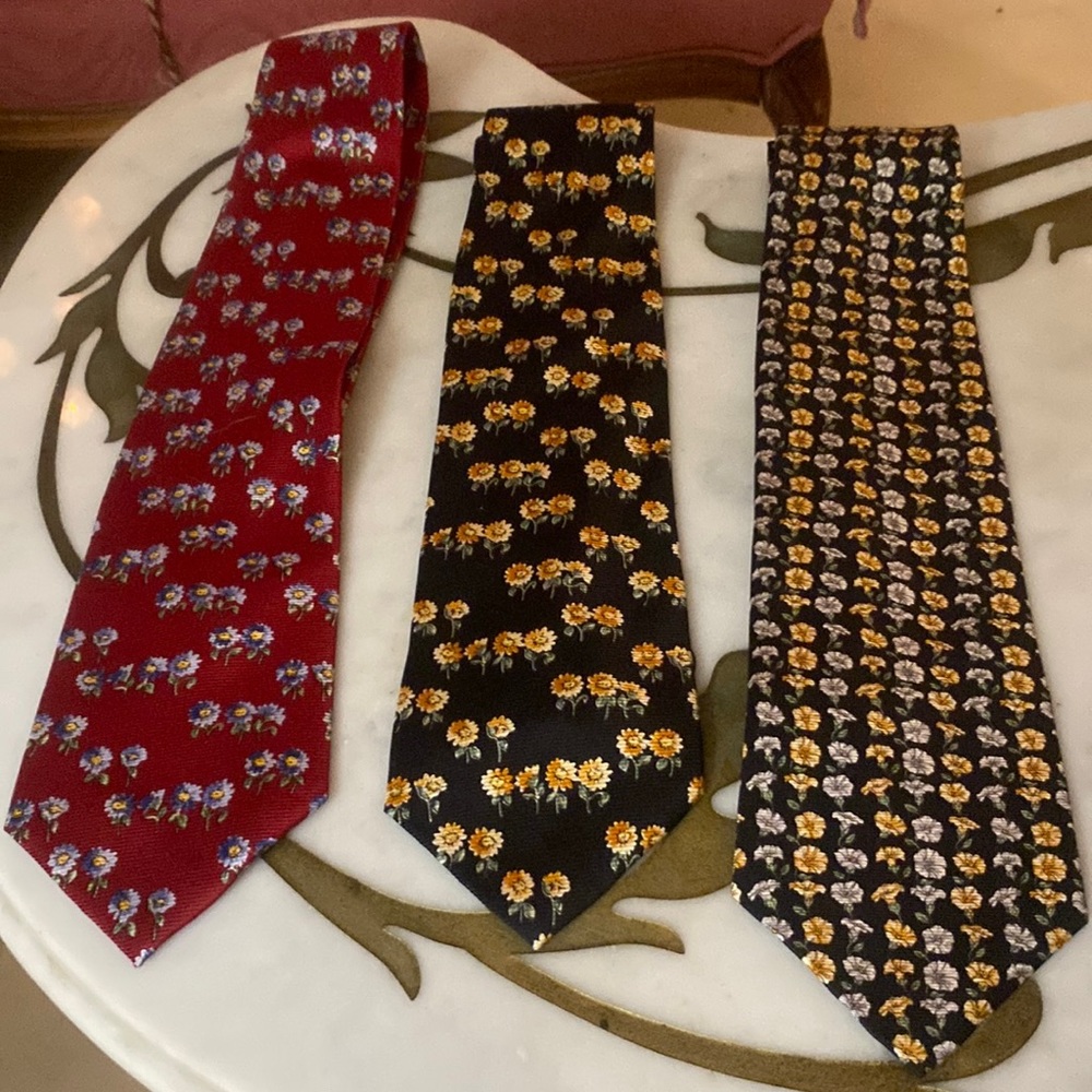 Made in USA Italian silk new no tags 3 ties
